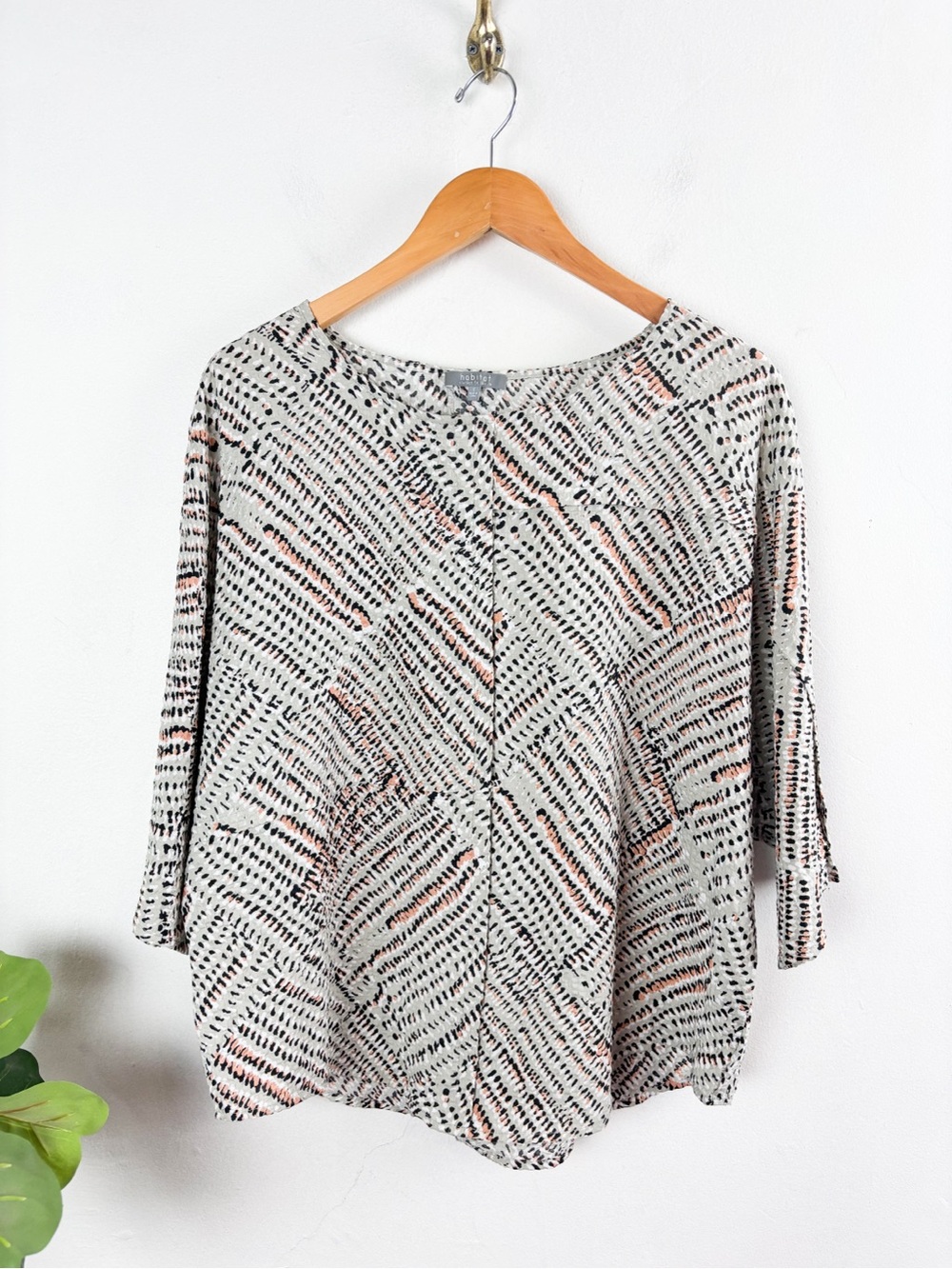 Habitat Clothes To Live In Lagenlook Artsy Loose Fit Blouse Sz S